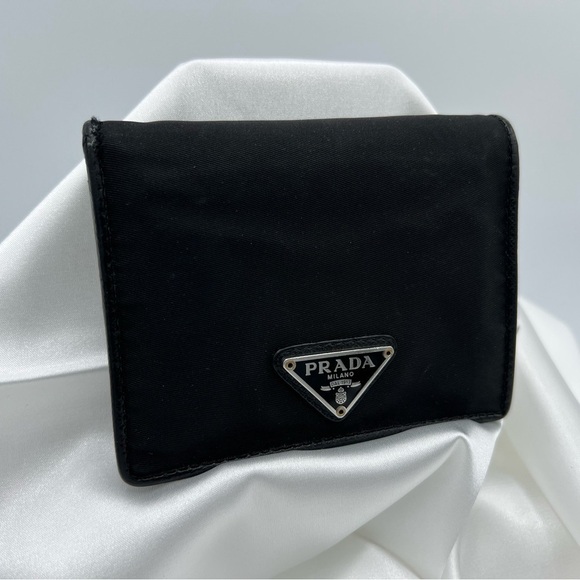PRADA Nylon and Leather Bifold Wallet EUC - Picture 5 of 5
